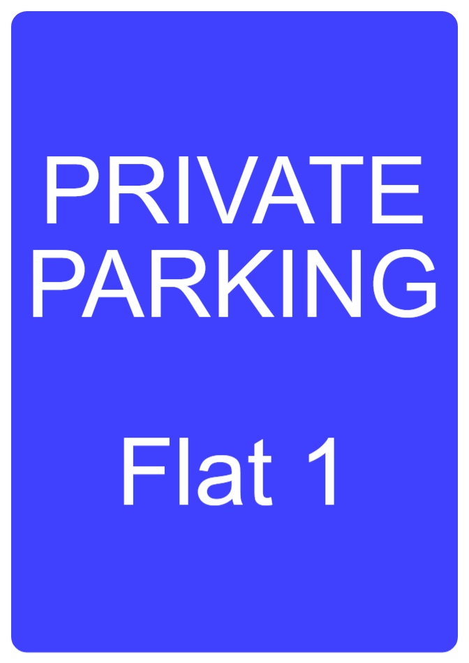 Custom Blue Sign Portrait
