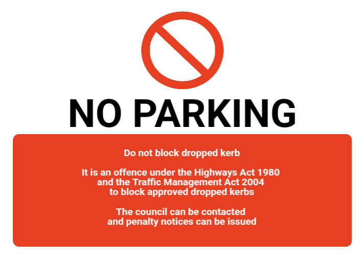 Custom Parking Prohibition Sign