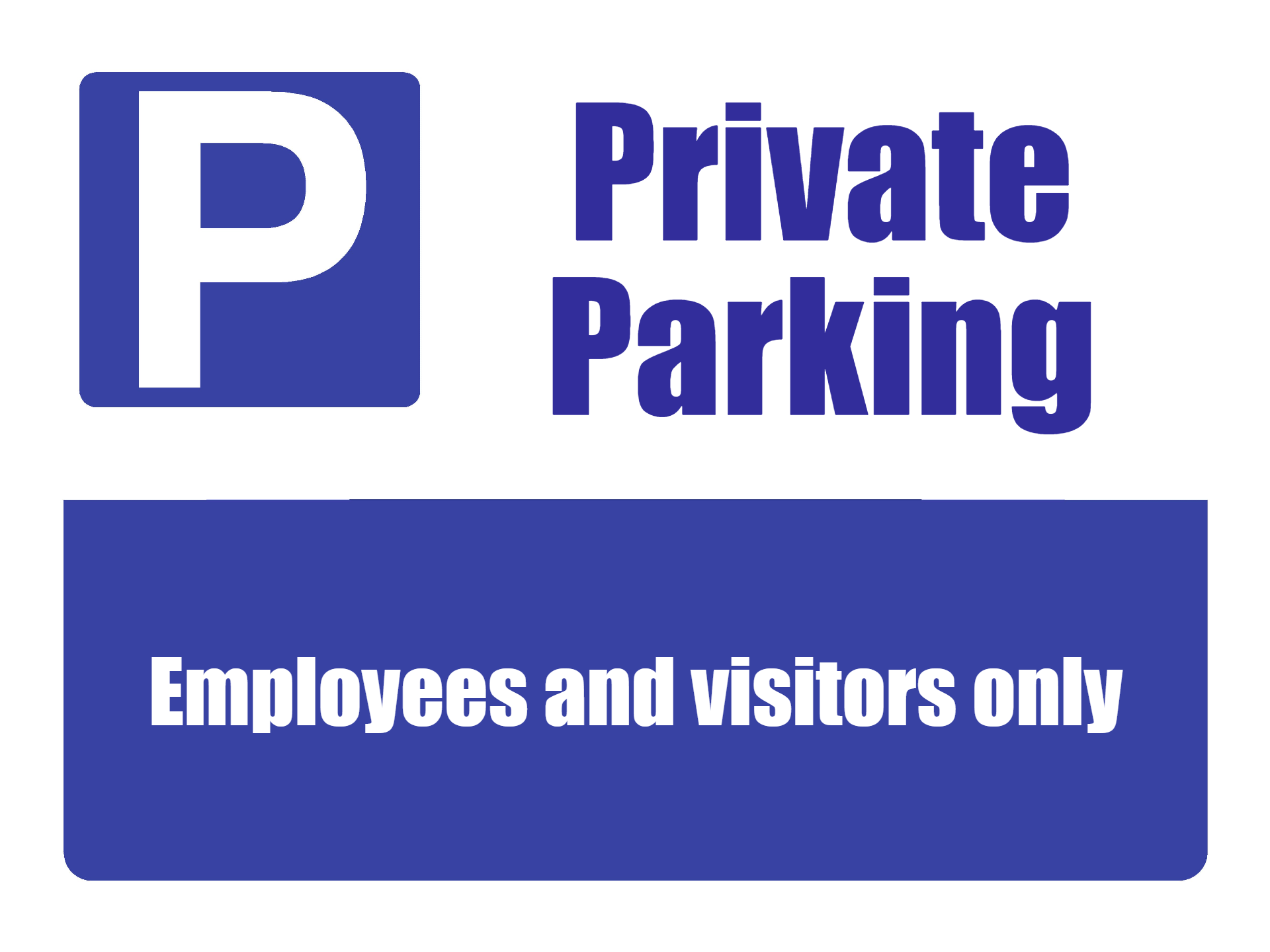 Custom Parking Sign | P Symbol Blue