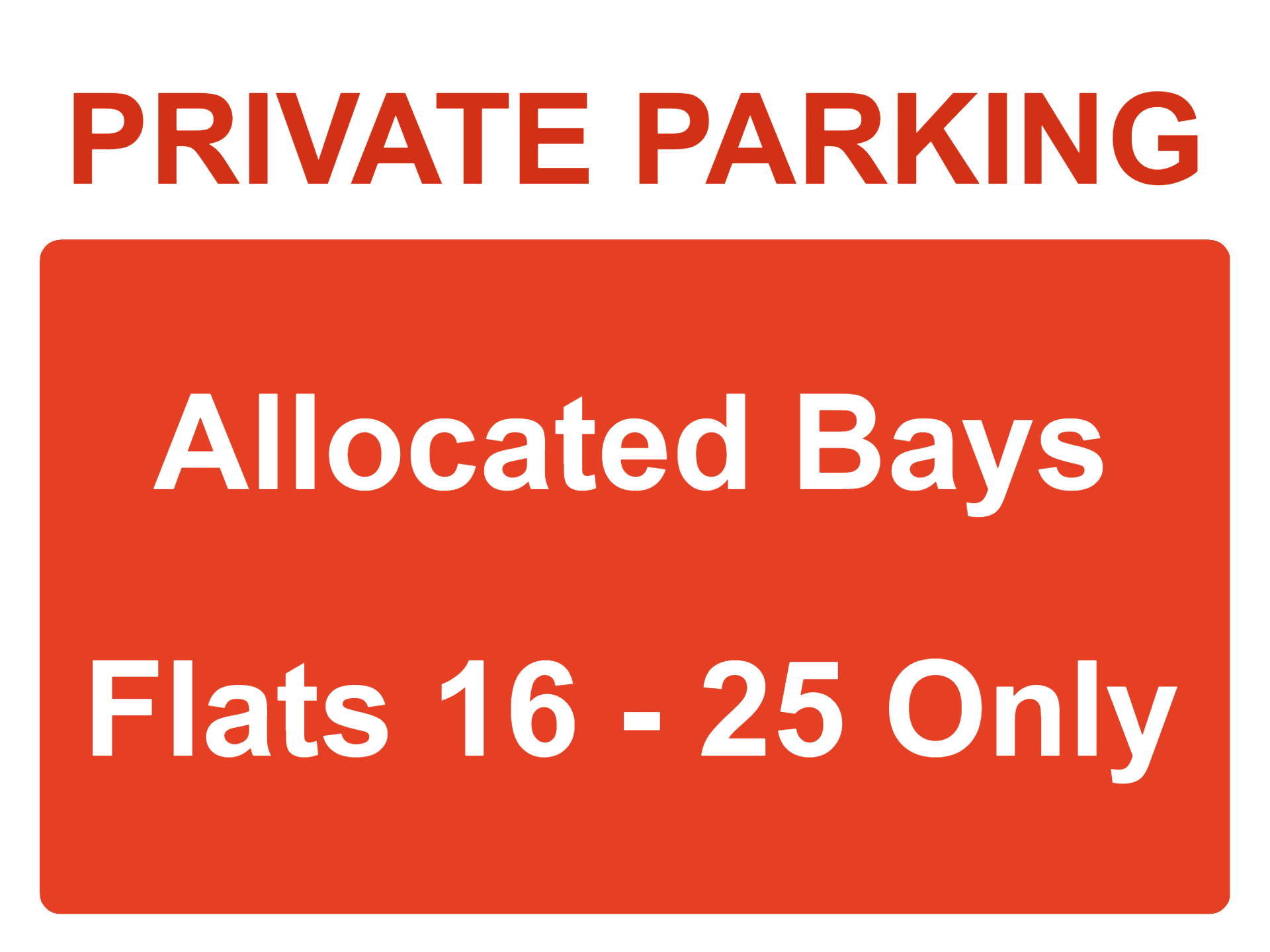 Custom Parking Sign