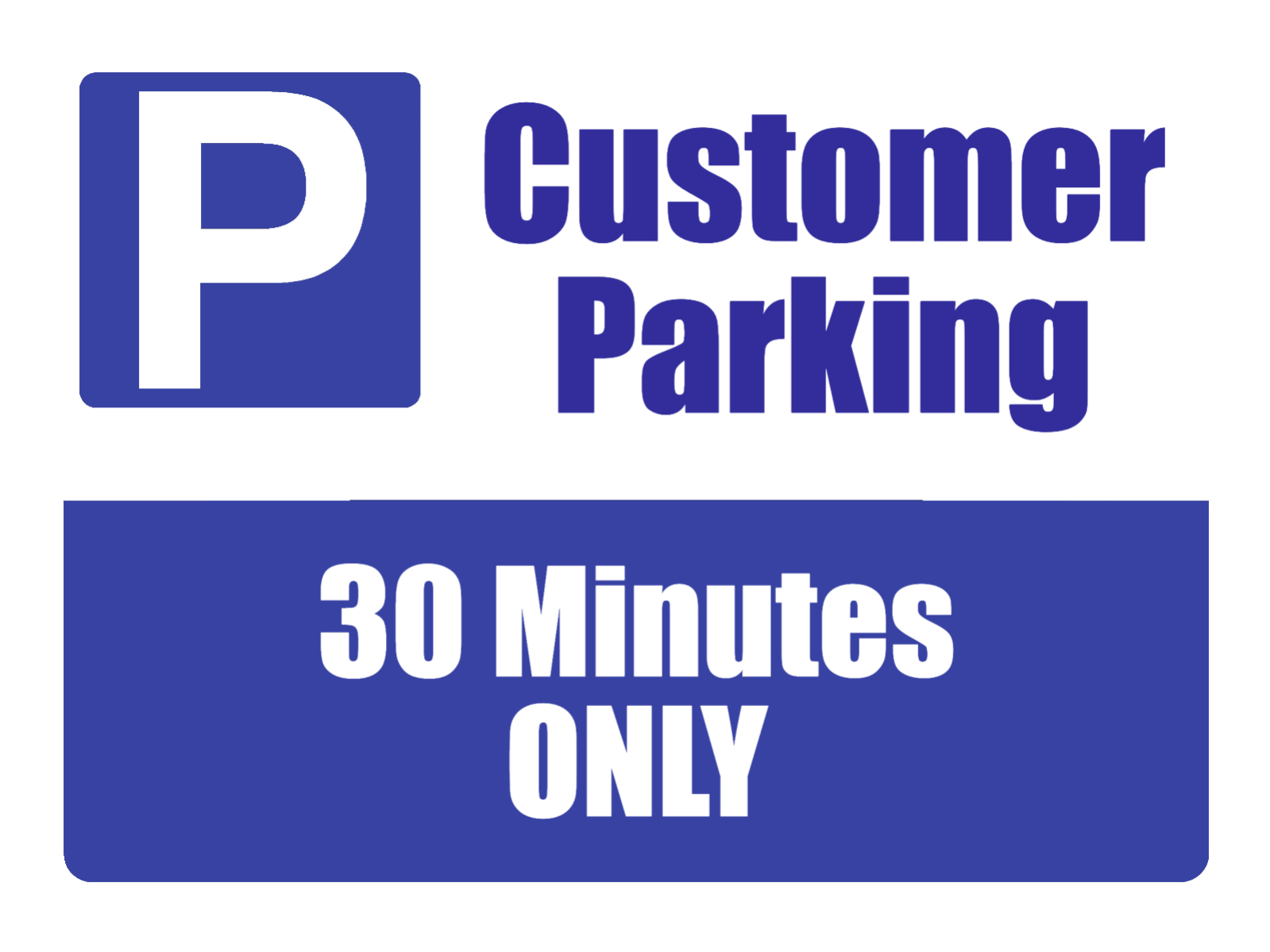 Custom Parking Sign | P Symbol Blue