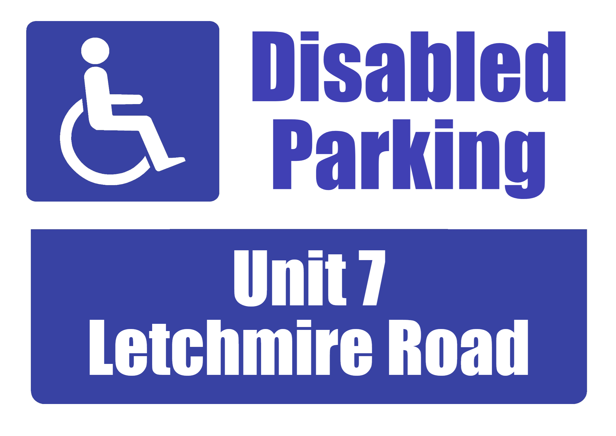 Custom Disabled Parking Sign | Blue Badge Design