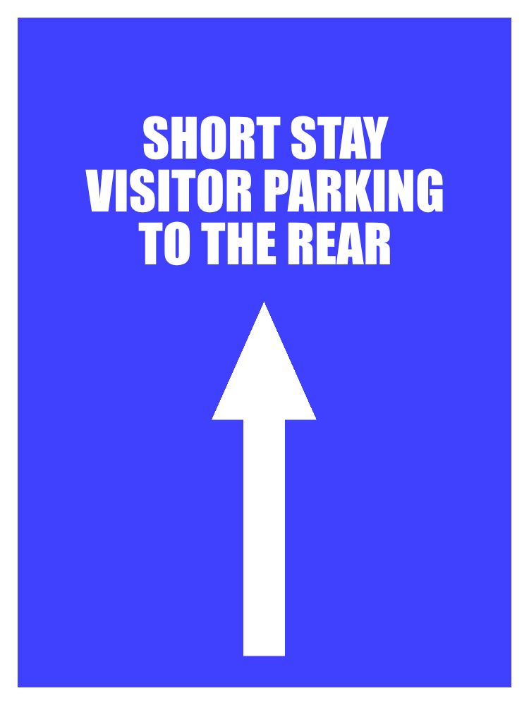 Custom Blue Sign Right Arrow Portrait