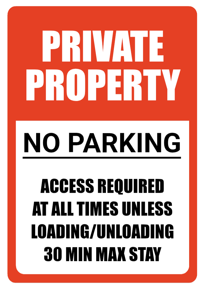 Custom Parking Sign | Red Header