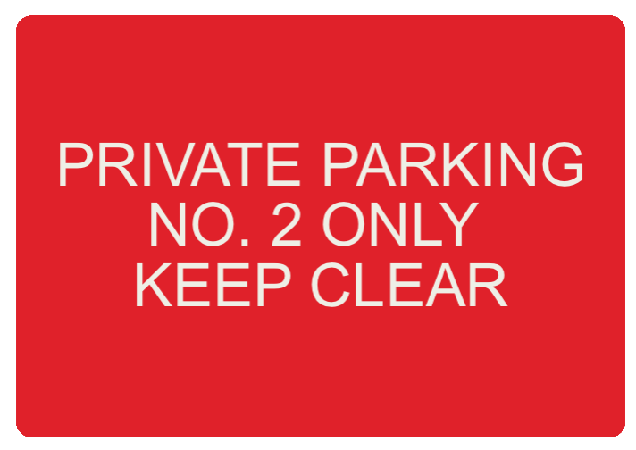 Custom Red Sign Landscape