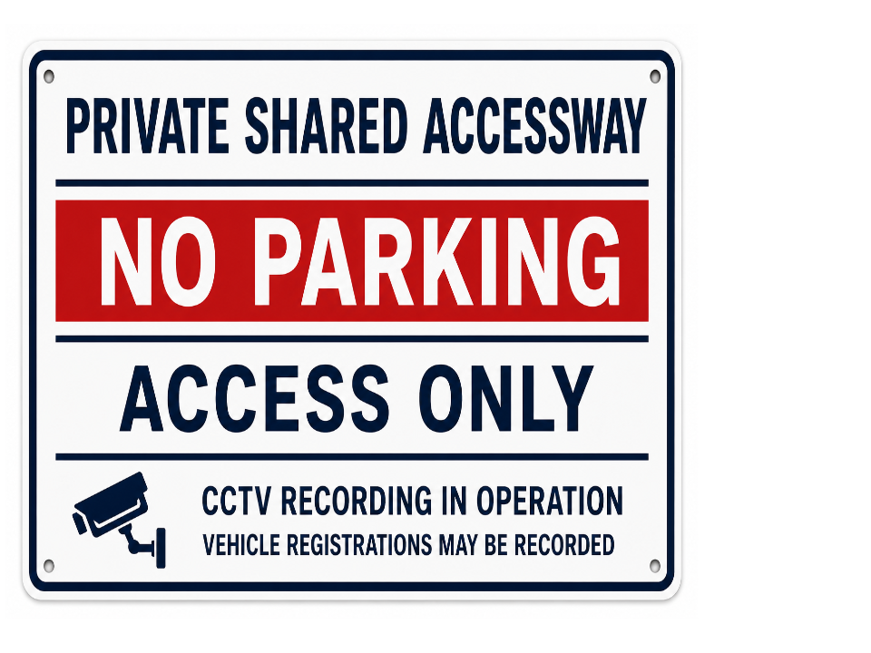 Custom White Sign Landscape