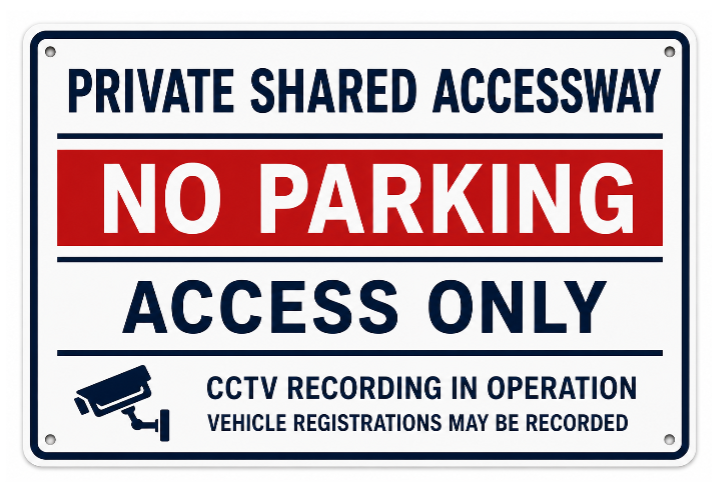 Custom White Sign Landscape