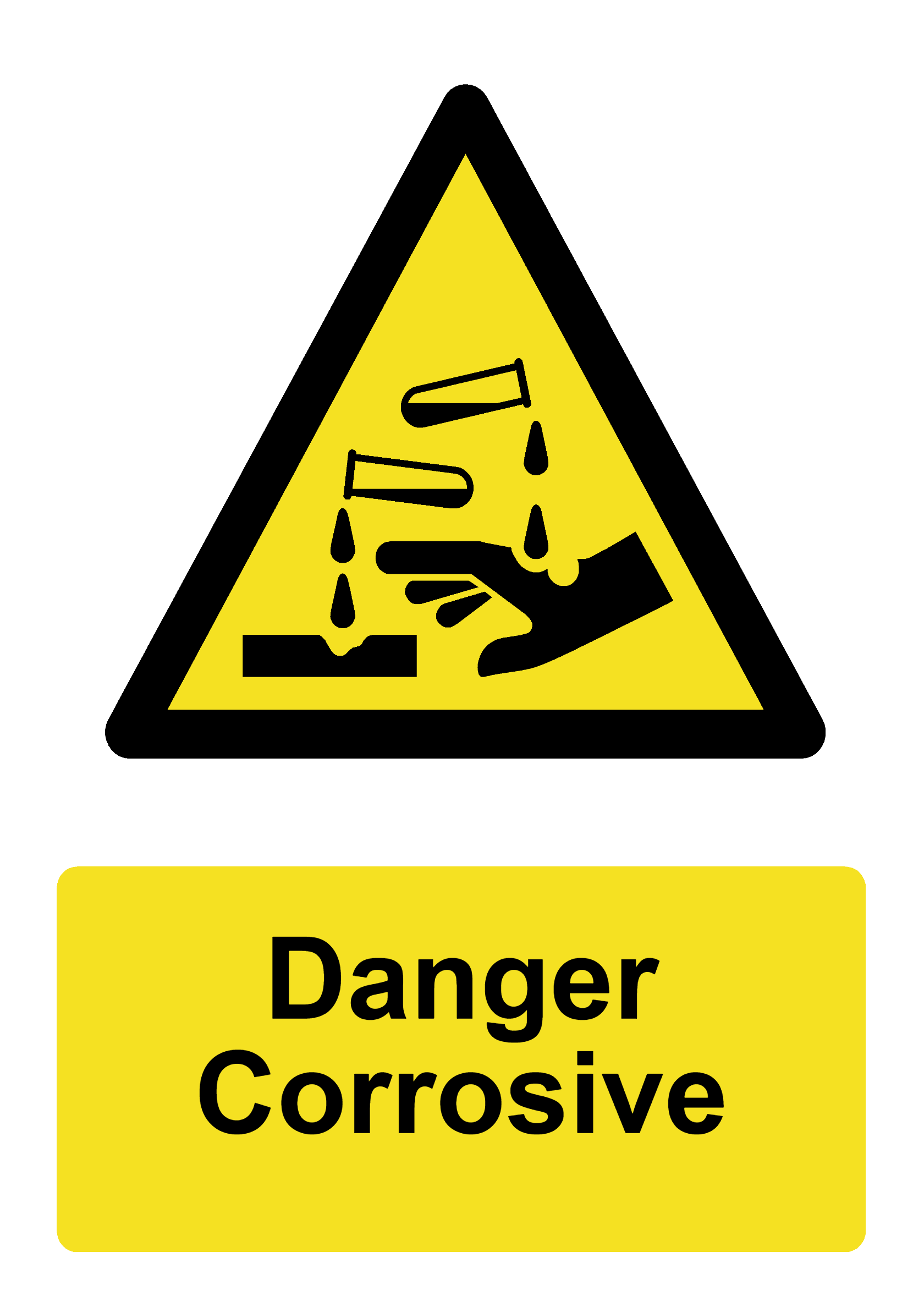 Custom Chemical Danger (Acid) Sign Portrait