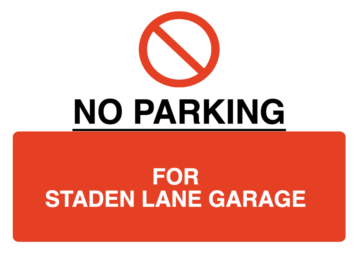 Custom Parking Prohibition Sign