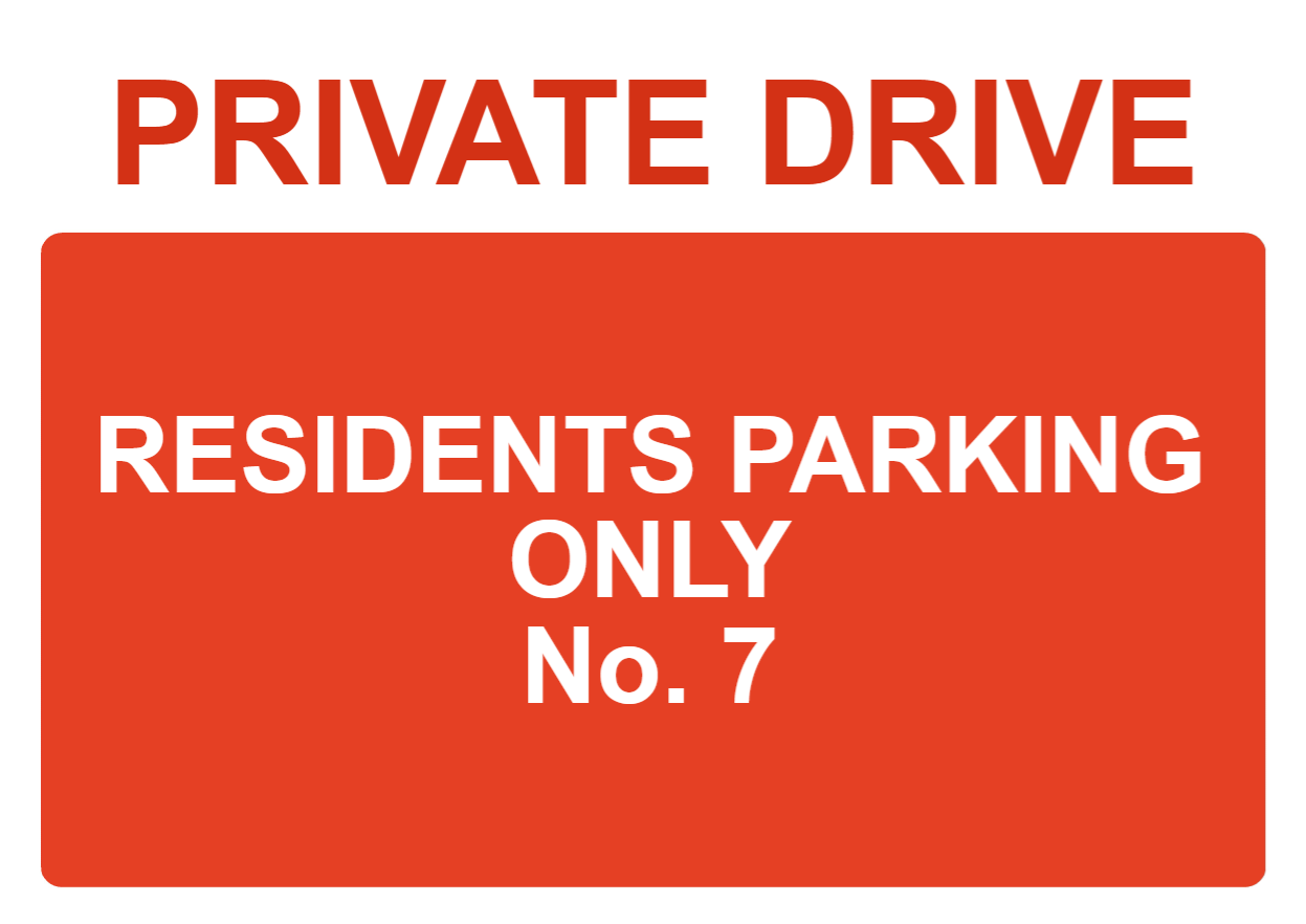 Custom Parking Sign