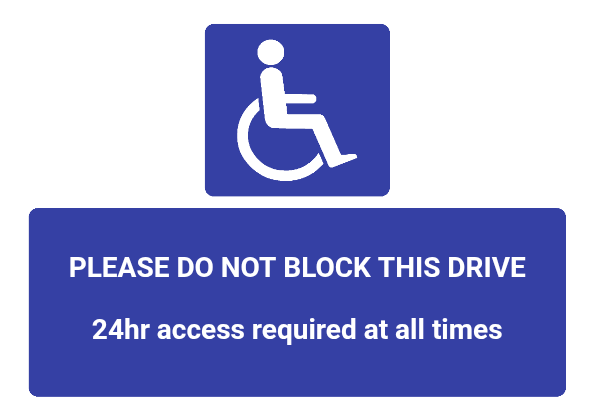 Custom Disabled Sign