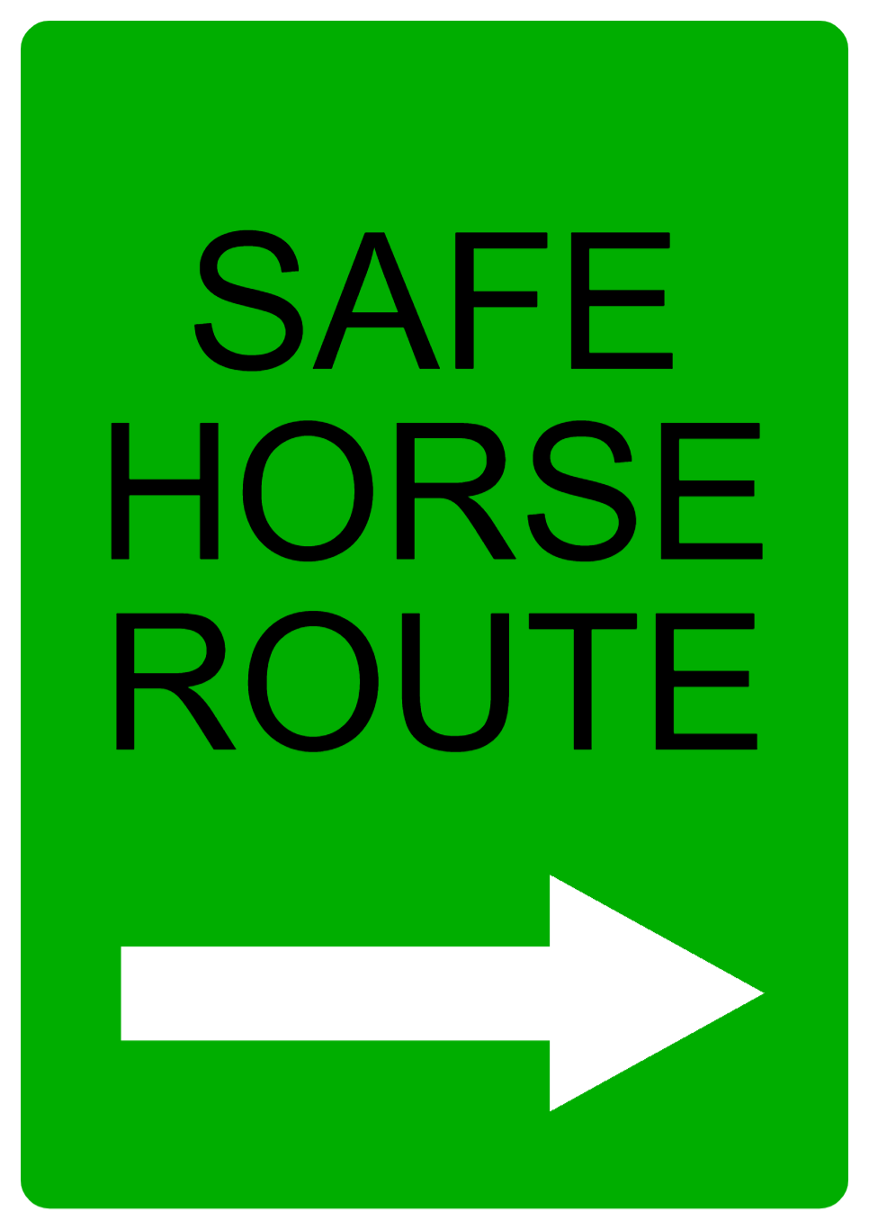 Custom Green Sign Right Arrow Portrait