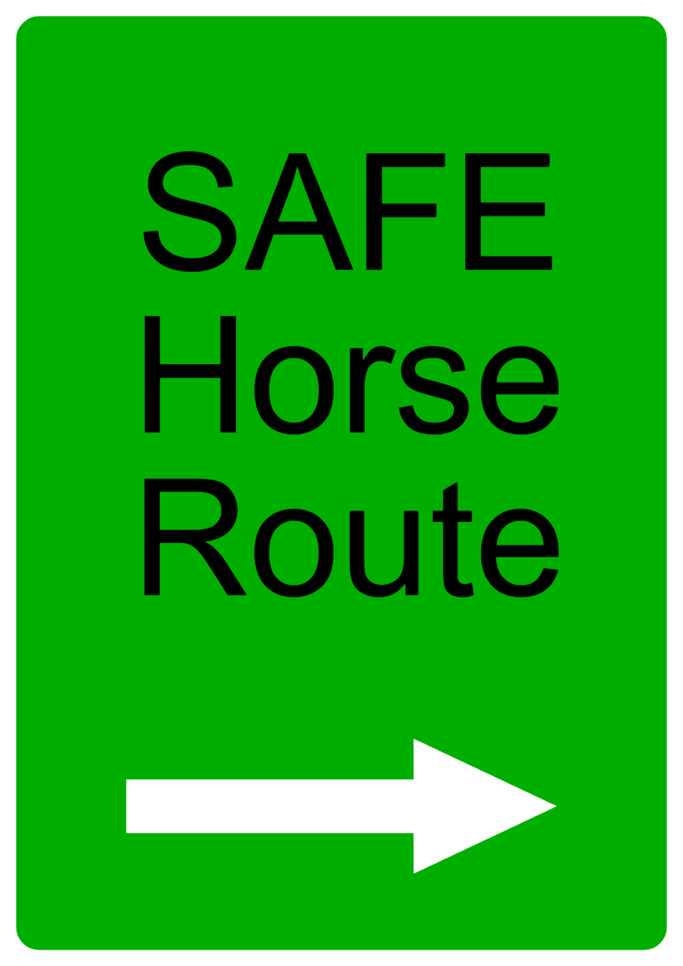 Custom Green Sign Right Arrow Portrait
