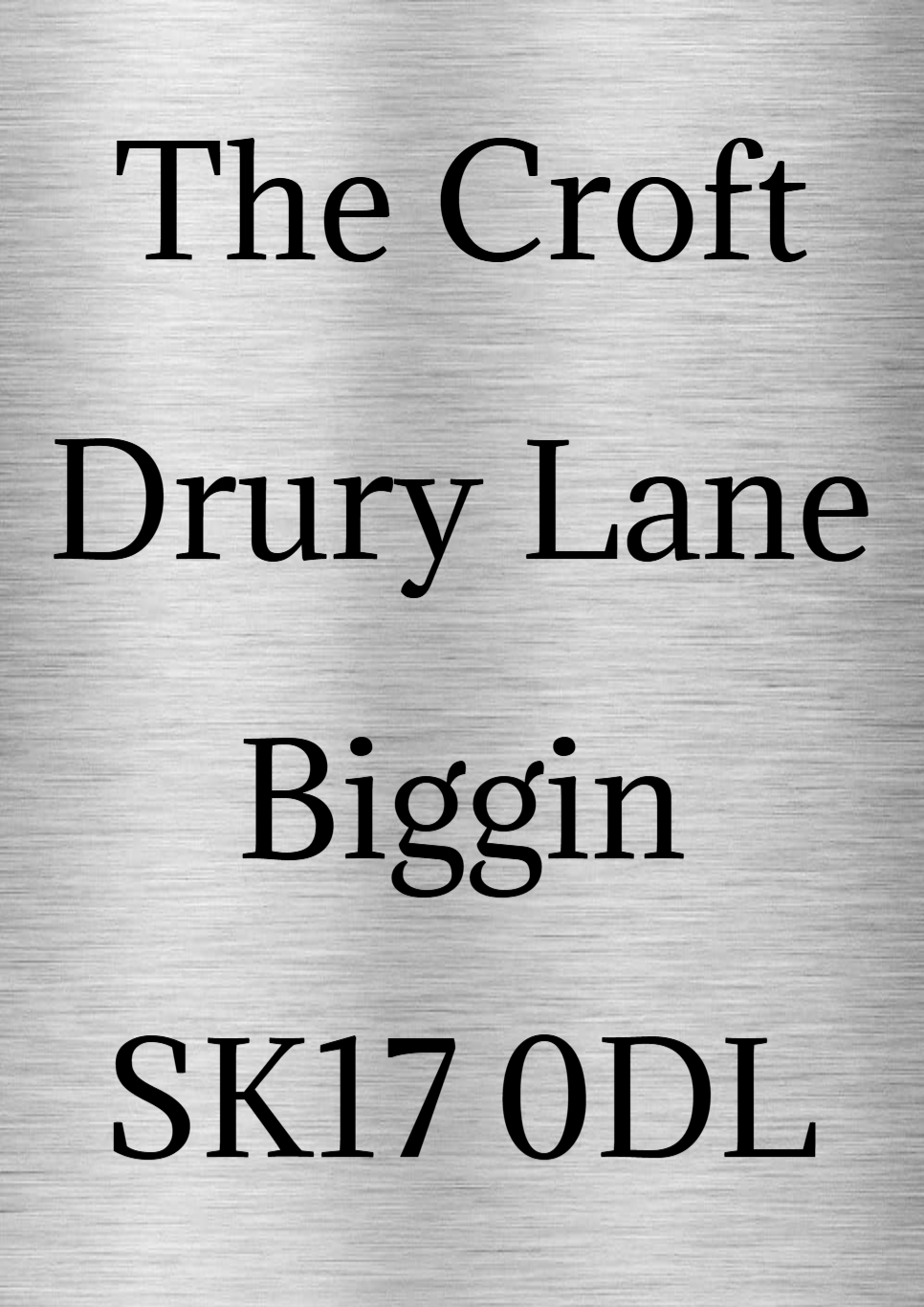 Customised Brushed Silver Sign
