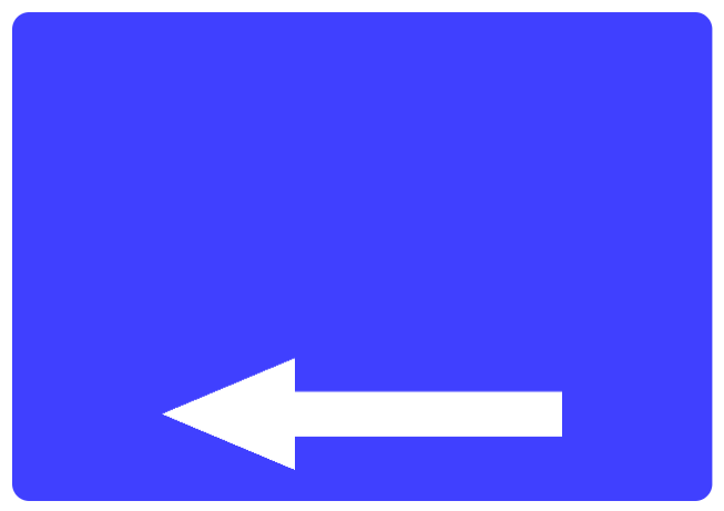 Custom Blue Sign Left Arrow Landscape