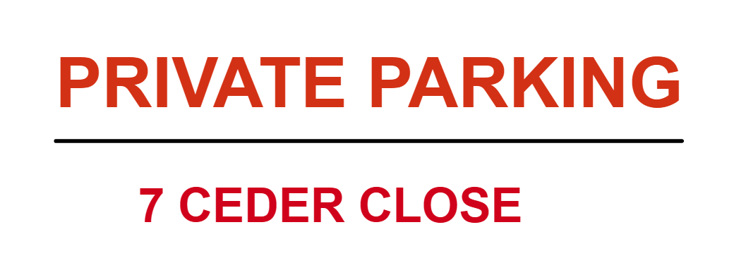 Custom Landscape Parking Sign