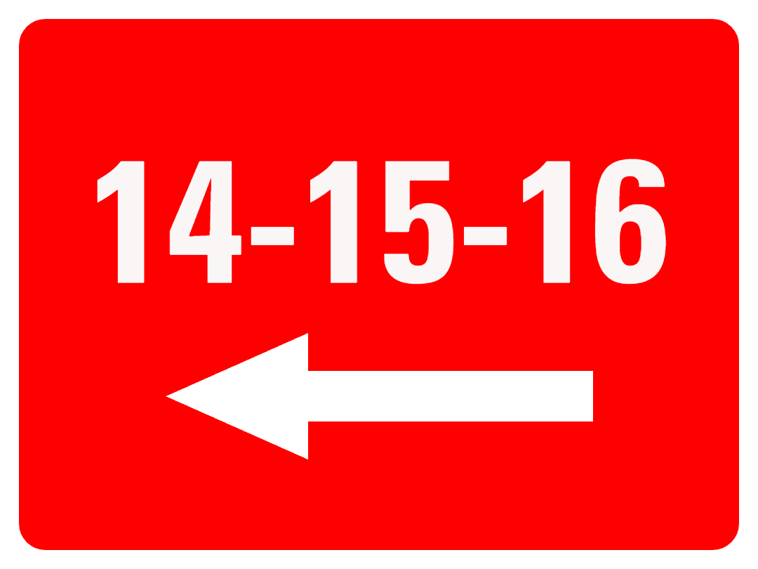 Custom Red Sign Left Arrow Landscape