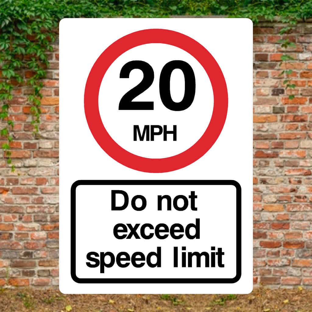 20 MPH Speed Limit Sign – UK Safety Traffic Sign – The Sign Shed