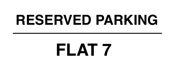 Custom Landscape Parking Sign