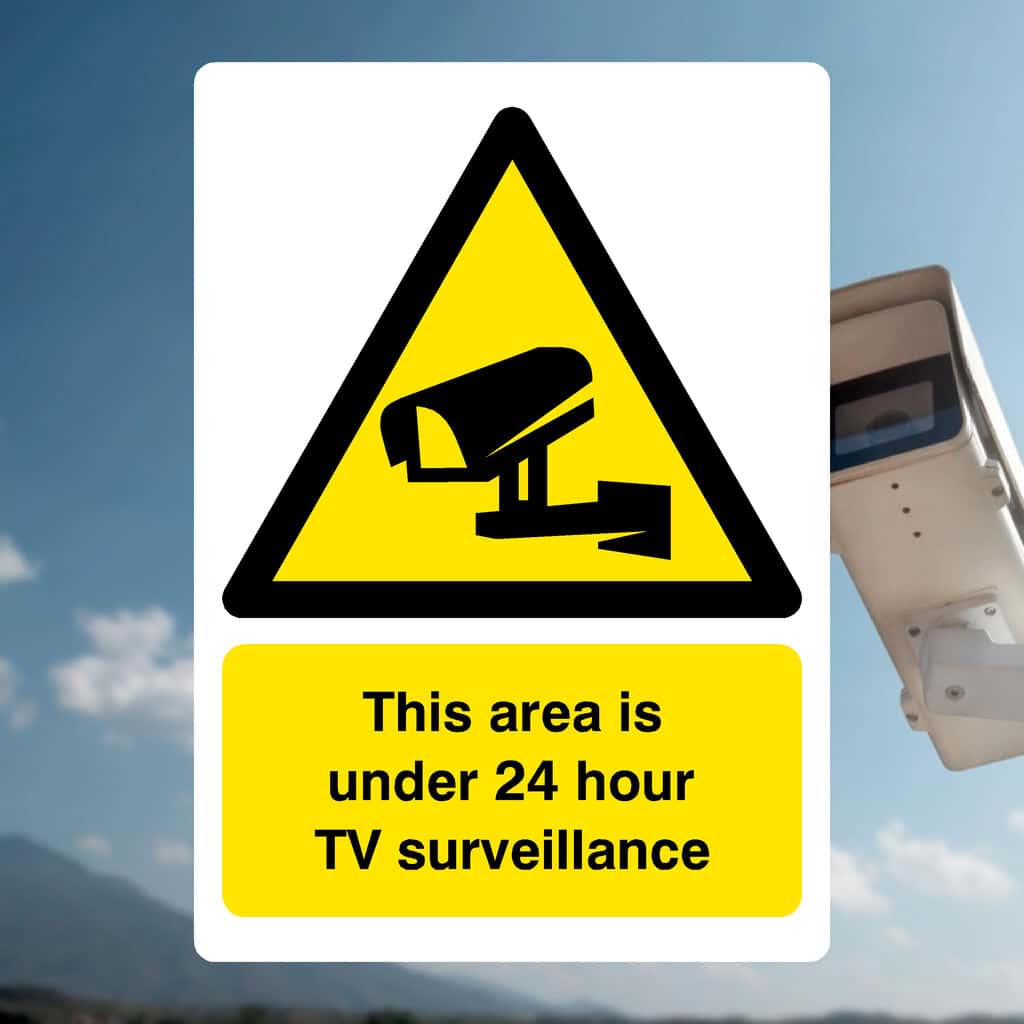 24 Hour TV Surveillance Sign - The Sign Shed