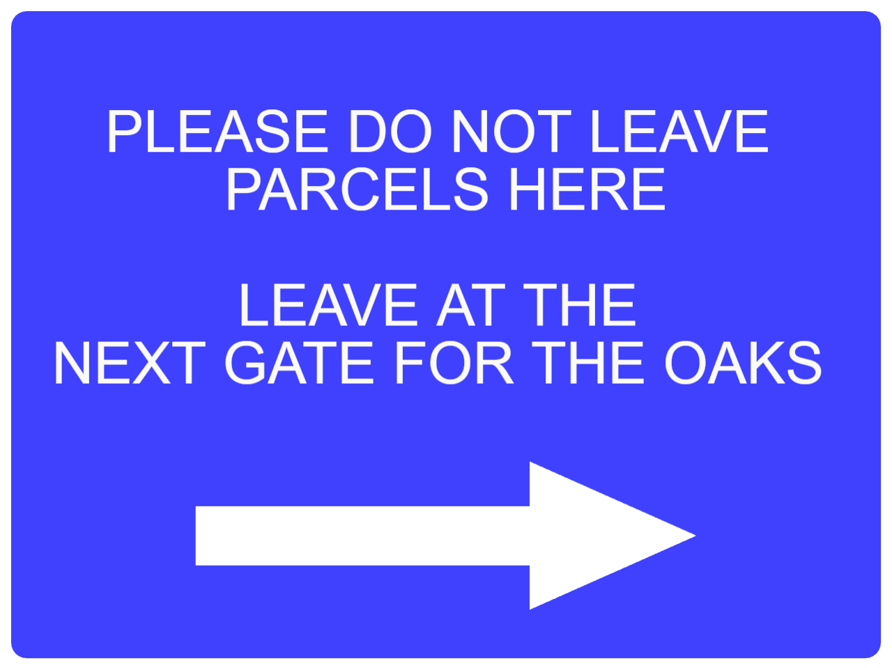 Custom Blue Sign Right Arrow Landscape