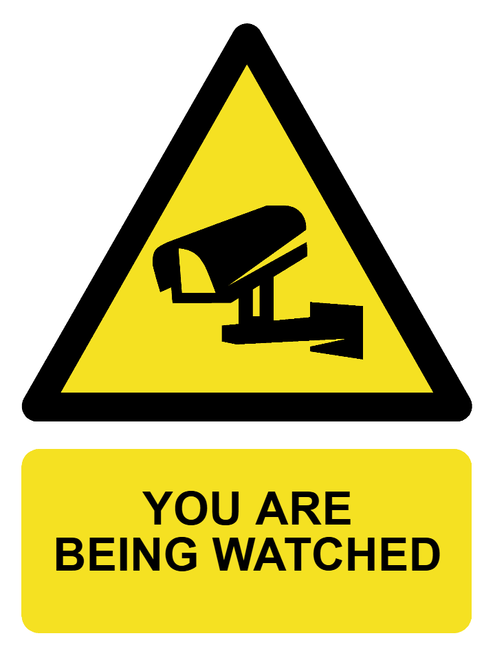 Custom CCTV sign portrait