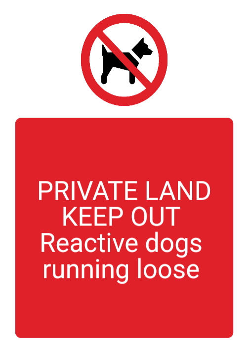 Custom No Dogs Sign Portrait