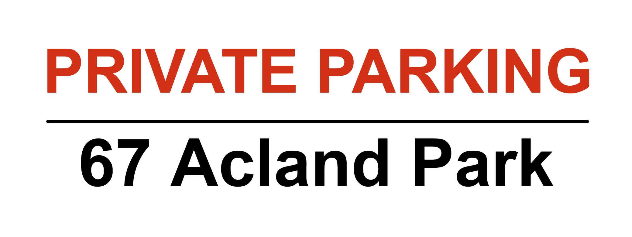 Custom Landscape Parking Sign