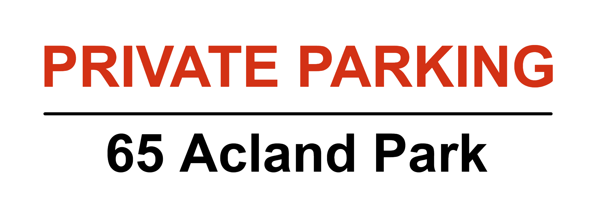 Custom Landscape Parking Sign