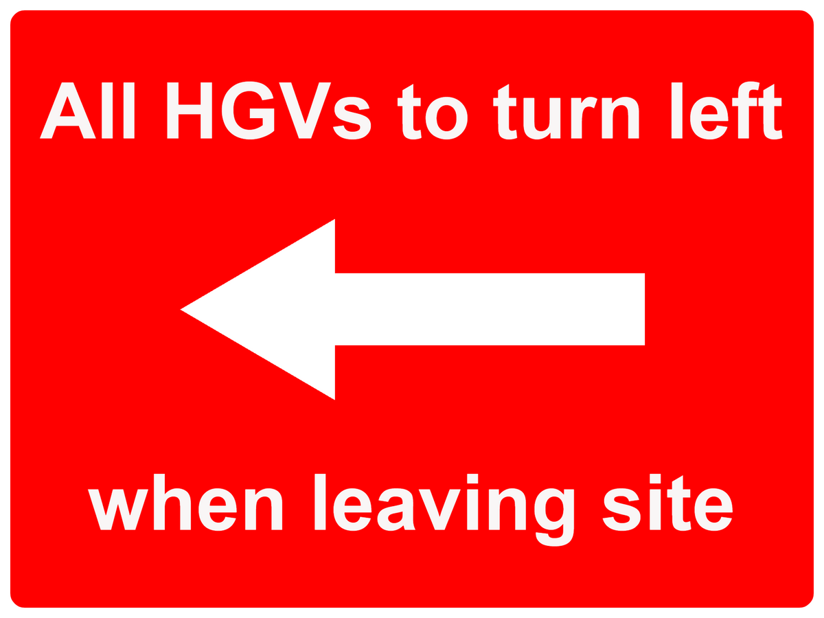 Custom Red Sign Left Arrow Landscape
