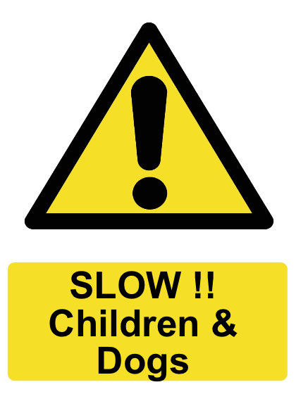Custom Warning Sign Portrait