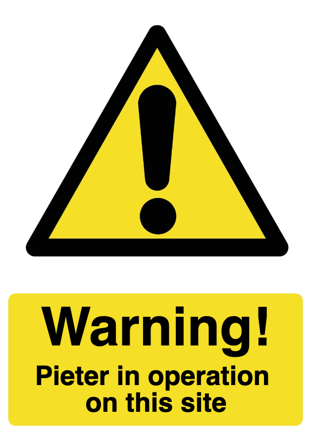 Custom Warning Sign Portrait