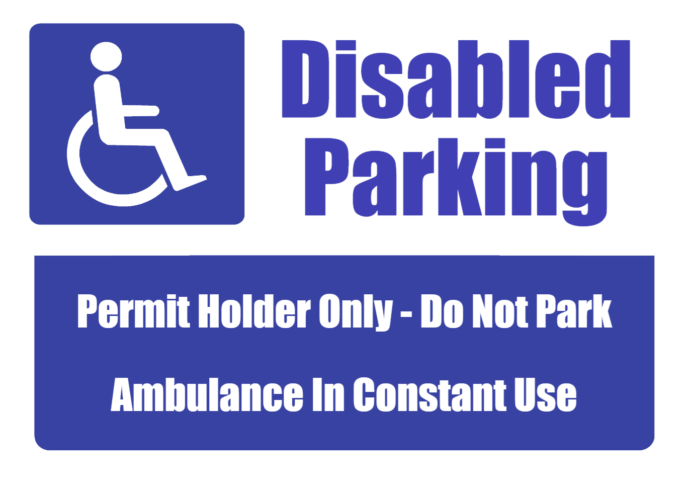 Custom Disabled Parking Sign | Blue Badge Design