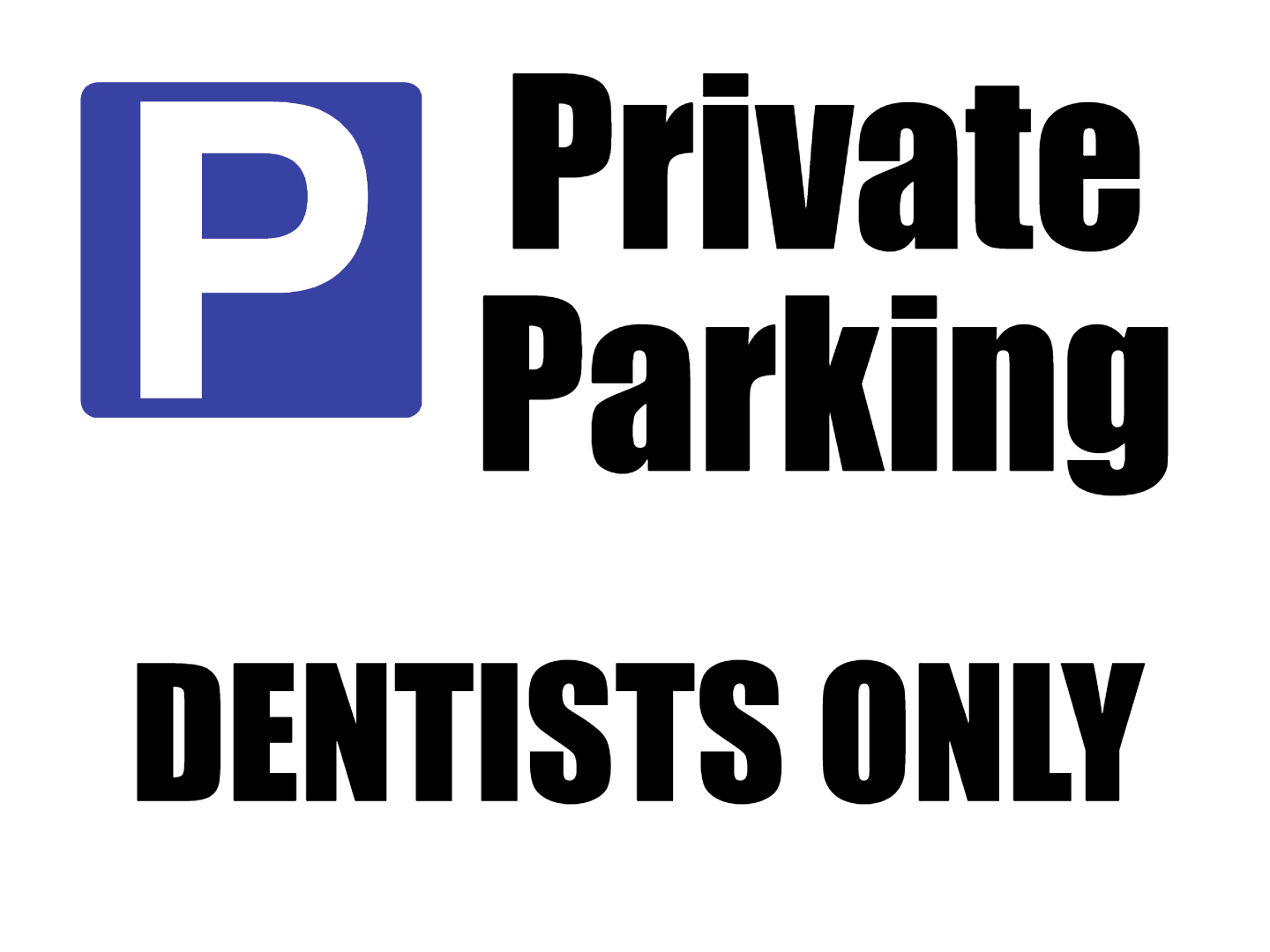 Custom Parking Sign | P Symbol Black Design