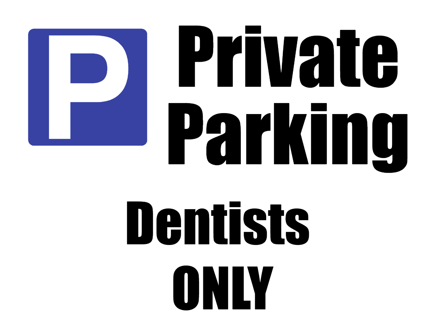 Custom Parking Sign | P Symbol Black Design