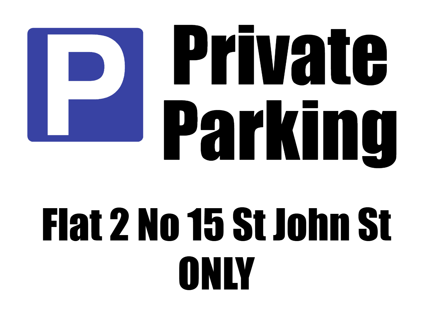 Custom Parking Sign | P Symbol Black Design