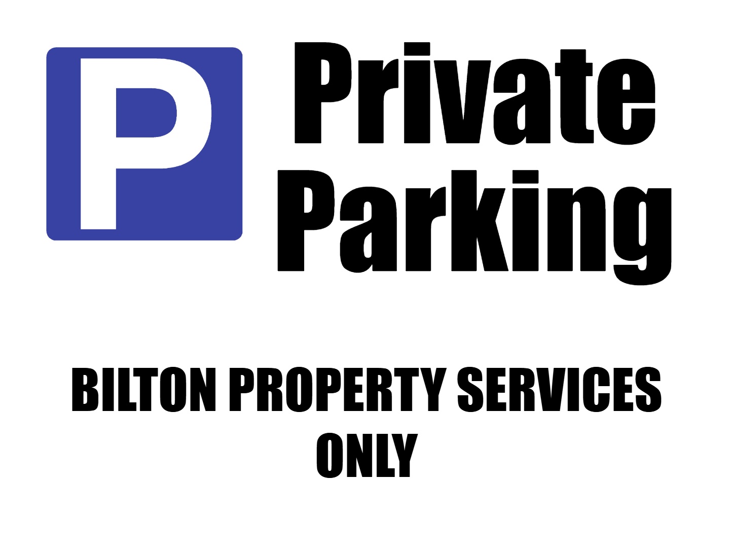 Custom Parking Sign | P Symbol Black Design