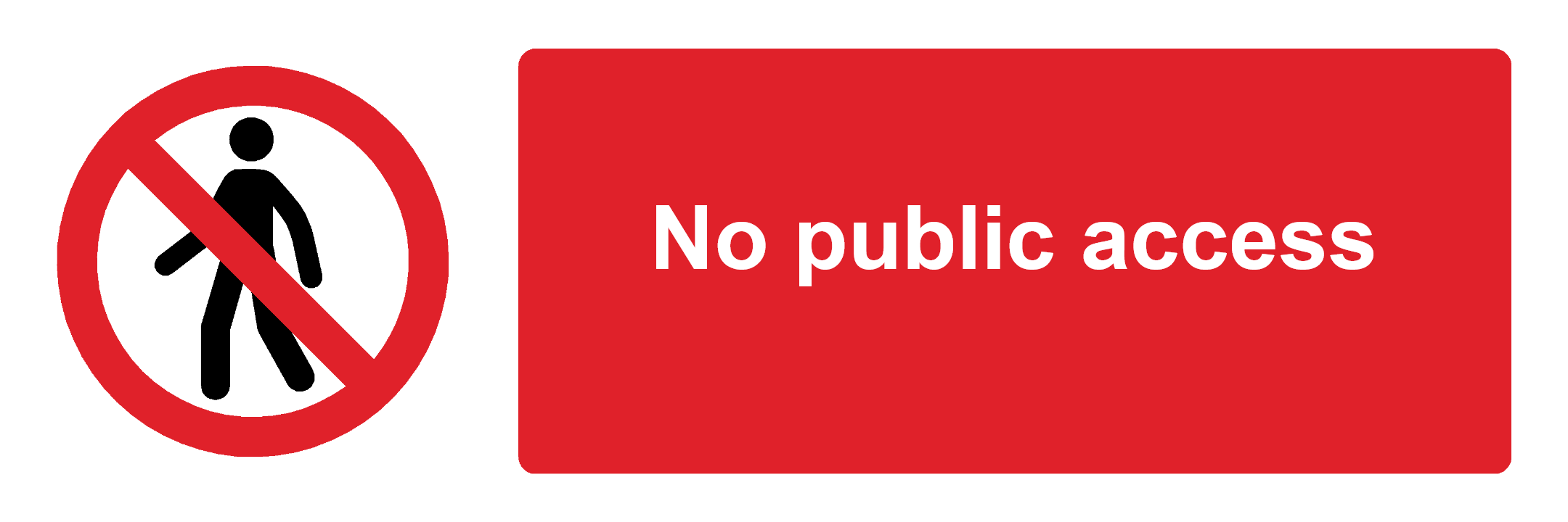 Custom Pedestrian Access Sign Landscape