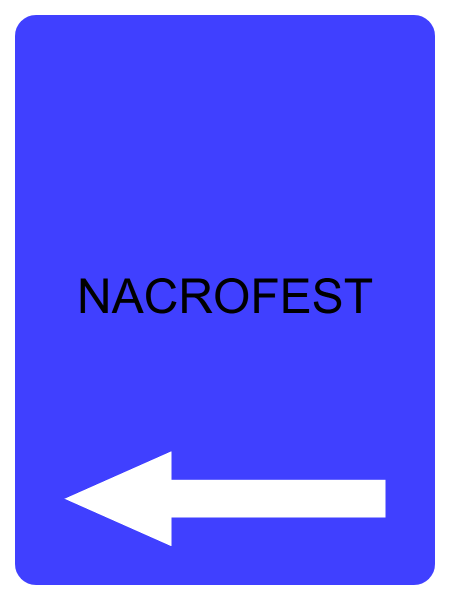Custom Blue Sign Left Arrow Portrait