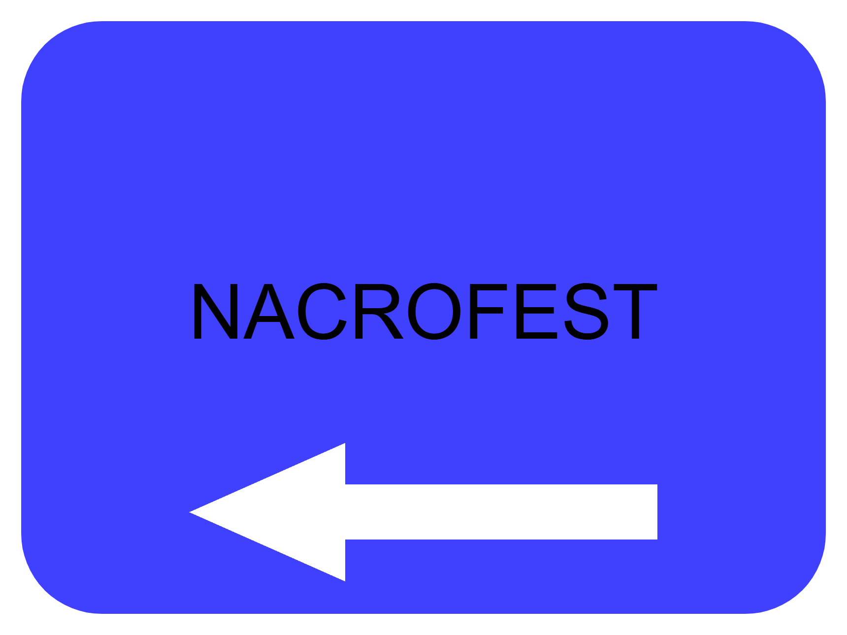 Custom Blue Sign Left Arrow Landscape