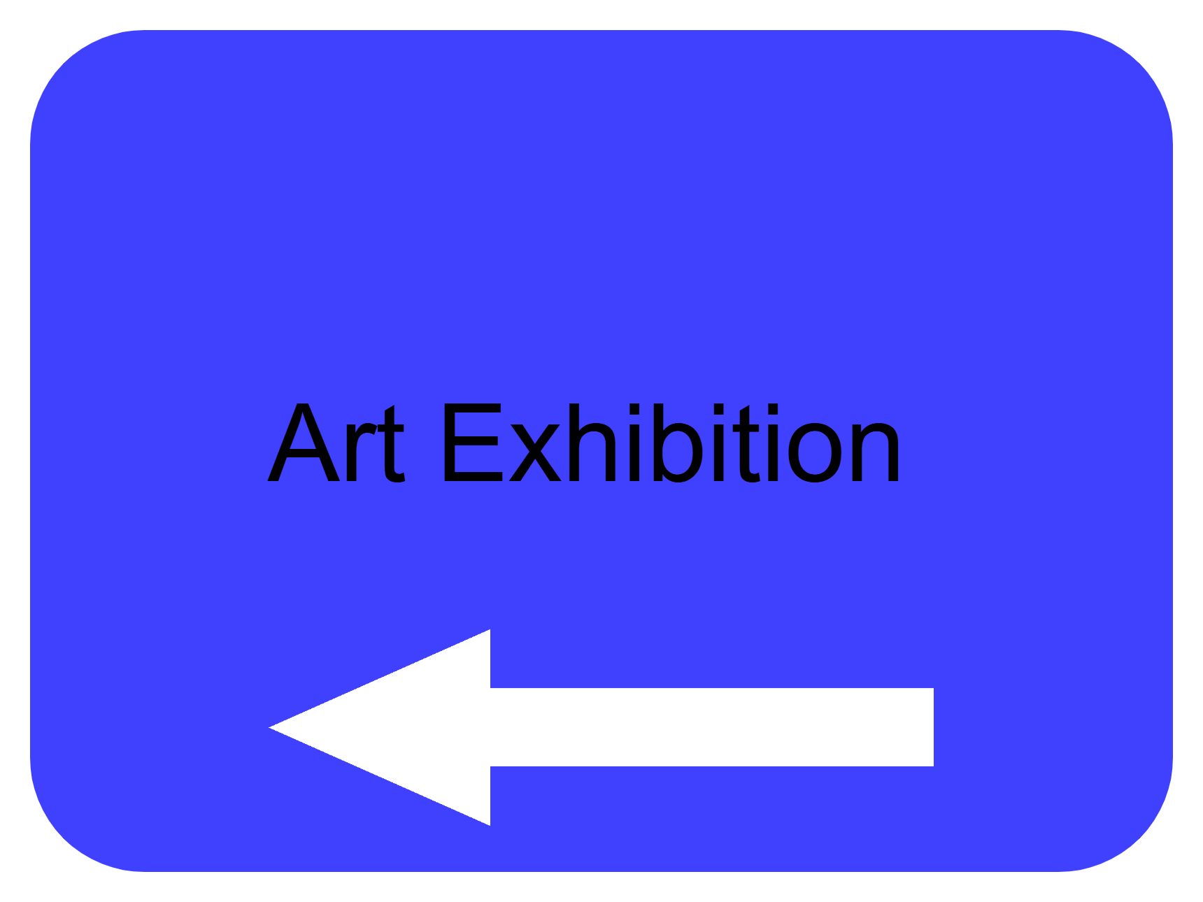 Custom Blue Sign Left Arrow Landscape