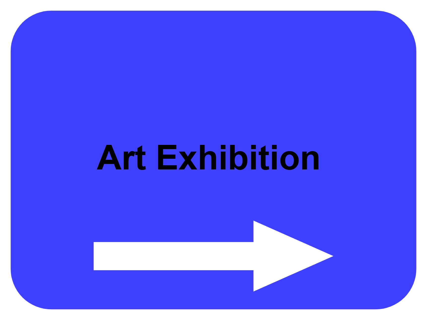 Custom Blue Sign Right Arrow Landscape