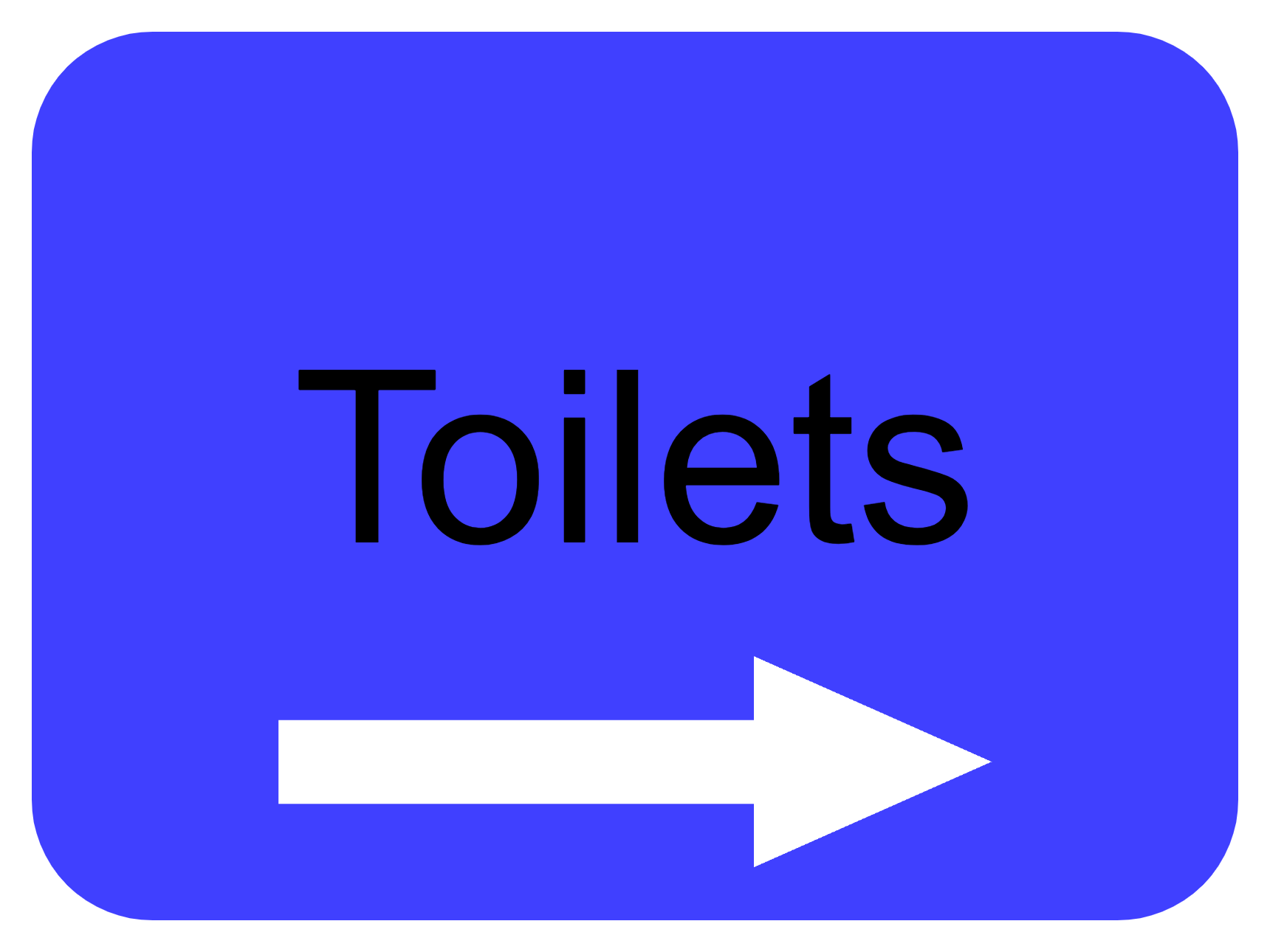 Custom Blue Sign Right Arrow Landscape