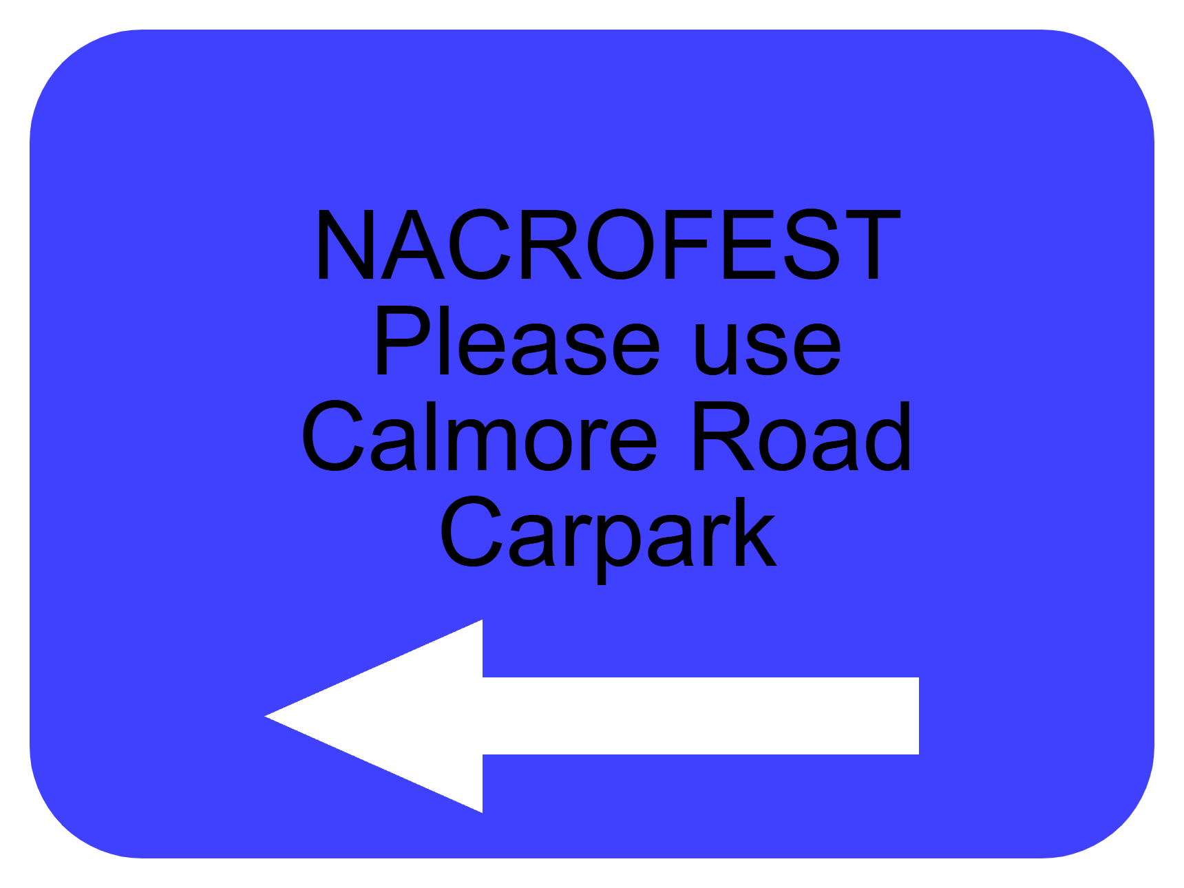 Custom Blue Sign Left Arrow Landscape