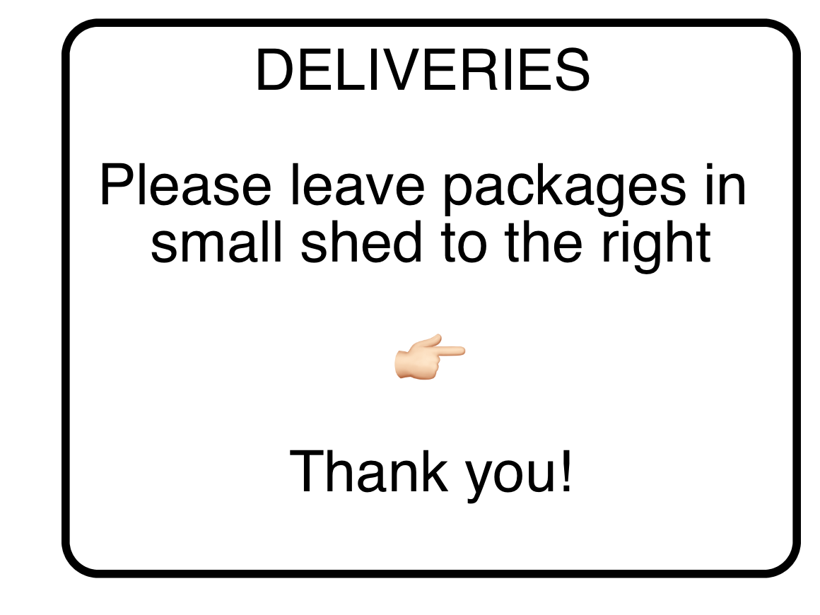 Custom White Sign Landscape