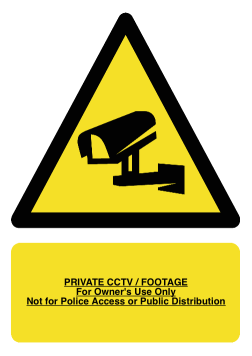 Custom CCTV sign portrait