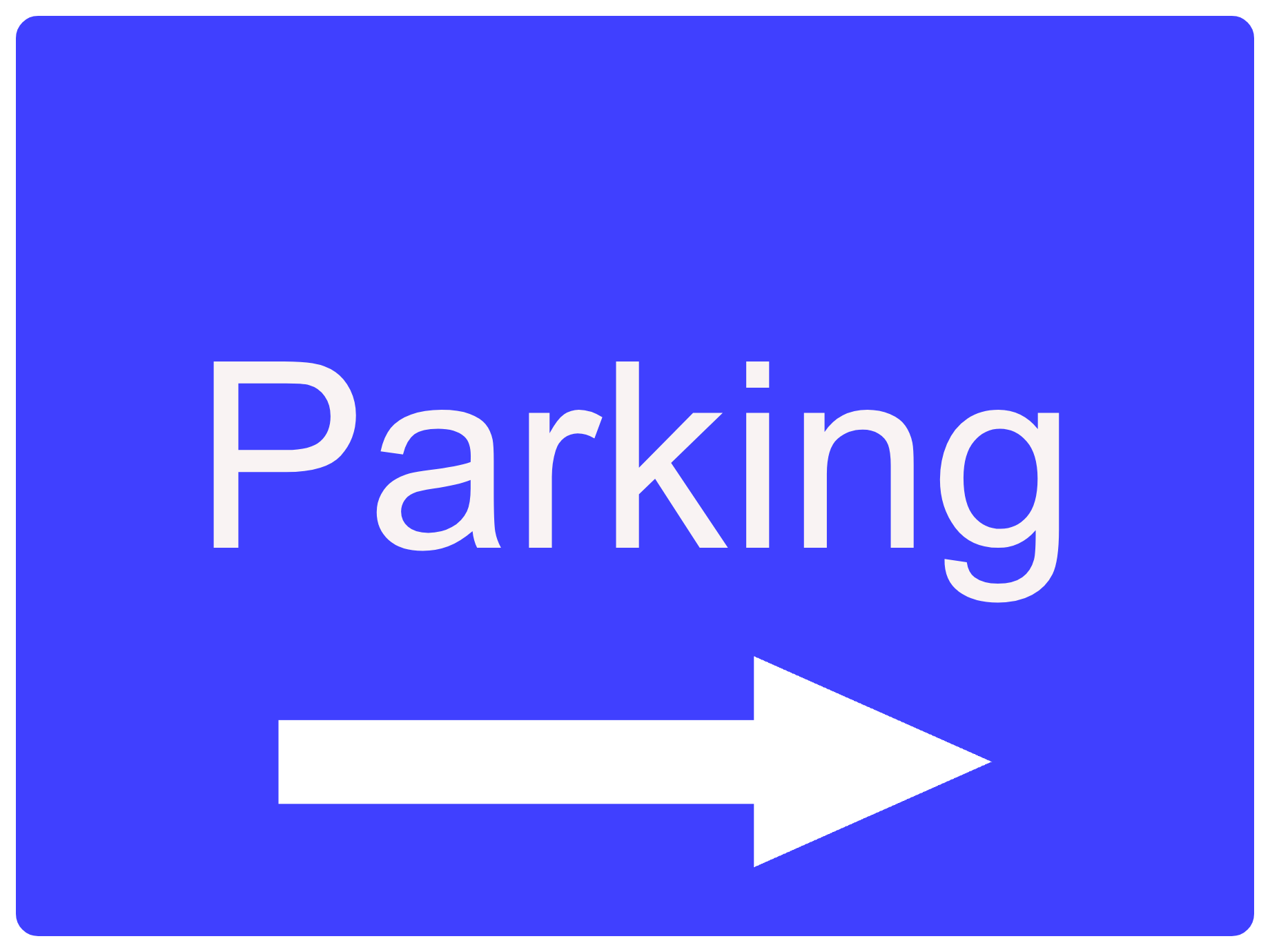Custom Blue Sign Right Arrow Landscape