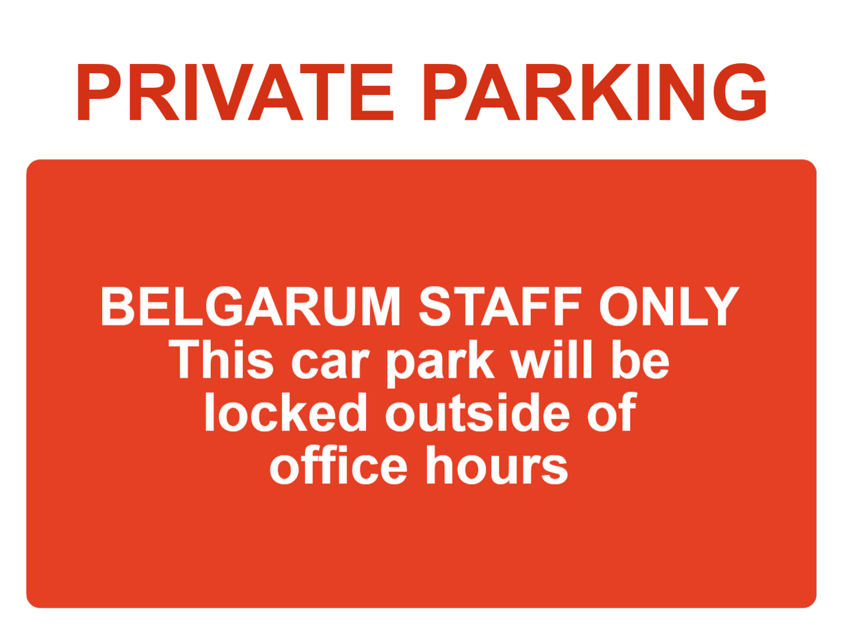 Custom Parking Sign