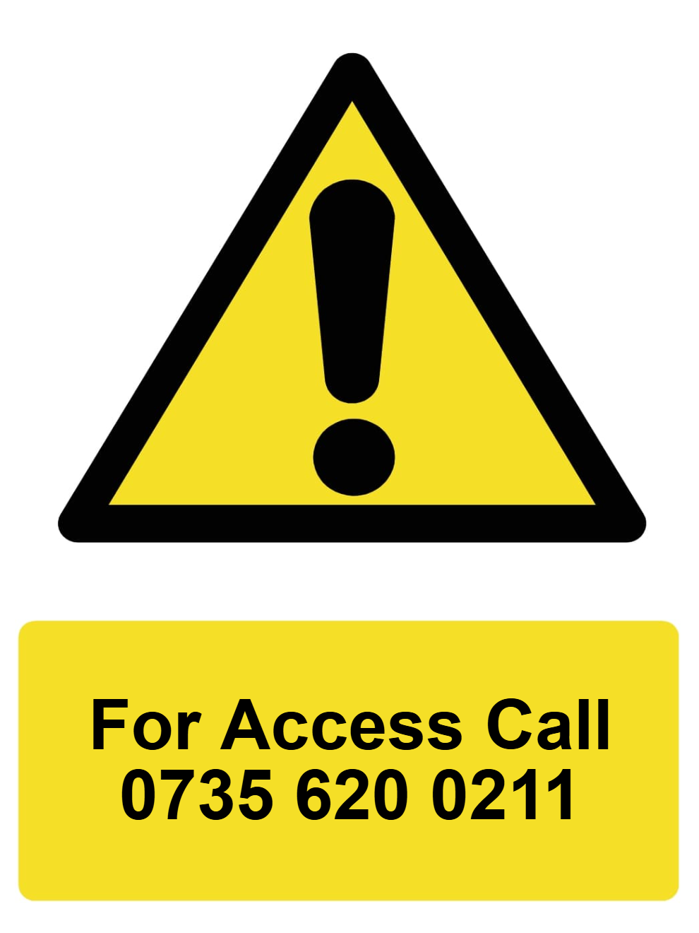 Custom Warning Sign Portrait