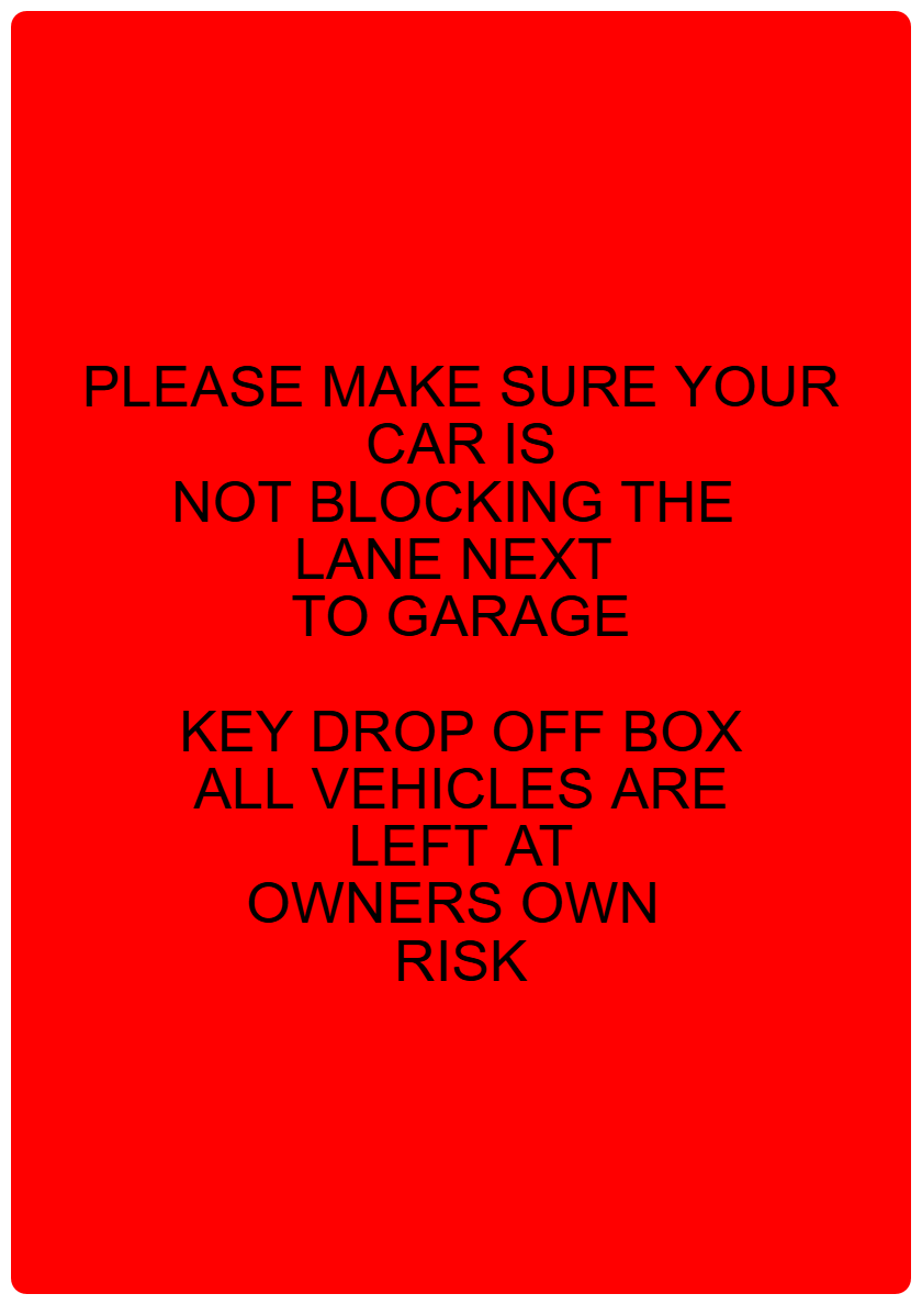 Custom Red Sign Portrait